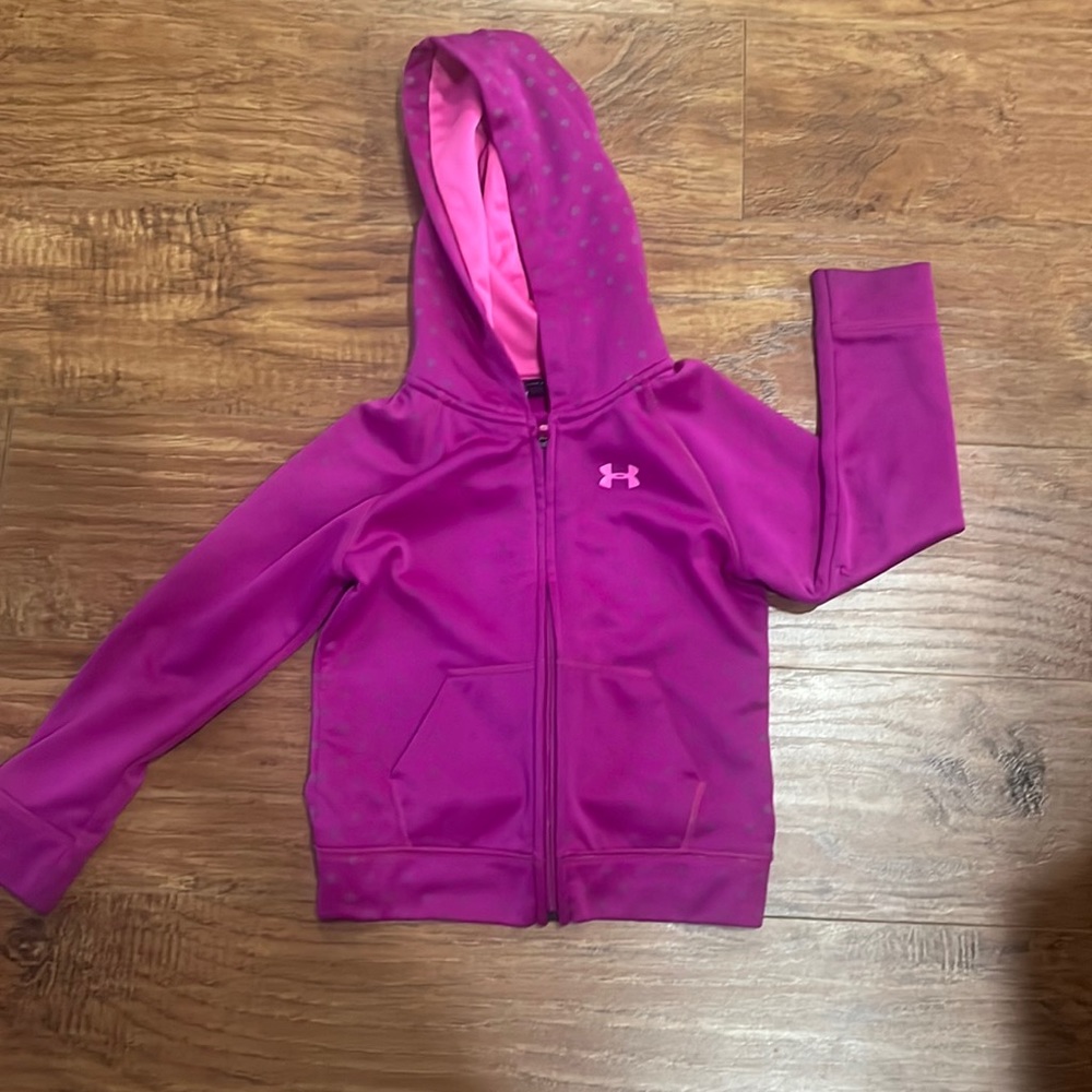 Under Armour girls jacket soft inside hot pink size 4